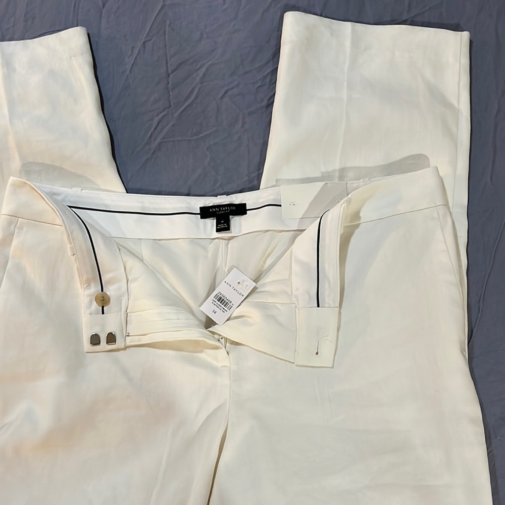 NWT Ann Taylor Cream Trousers